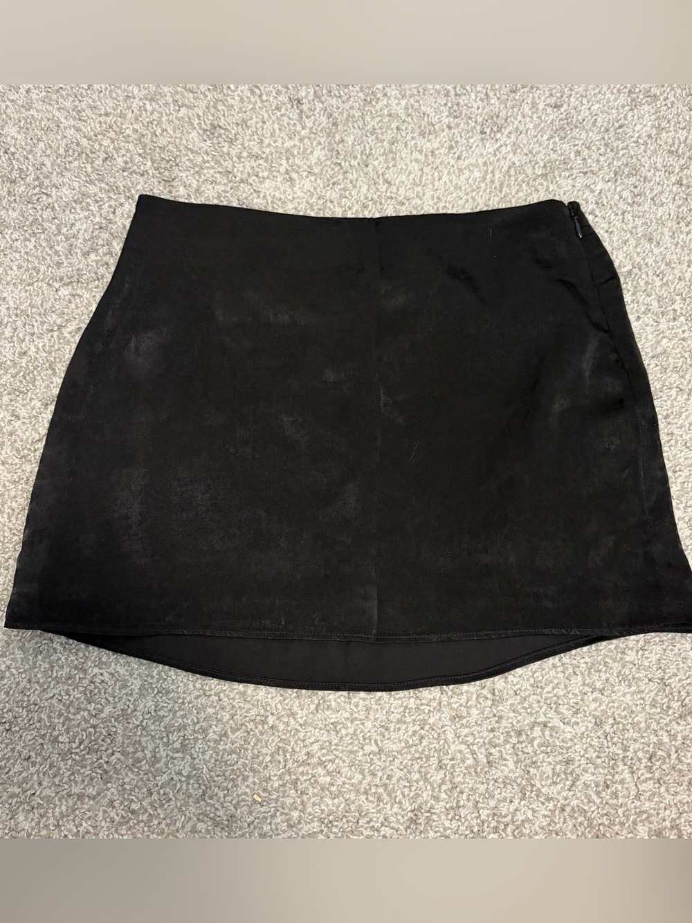 OAK + FORT Black Suede-Look Mini Skirt
